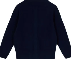 Cashmere-Strickjacke Marineblau
