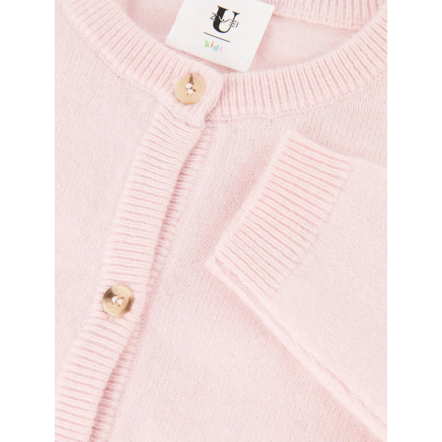 Cashmere-Strickjacke Rosé