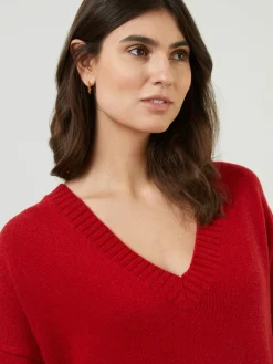 Cashmere-Strickkleid Rot