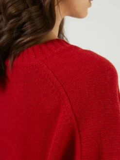 Cashmere-Strickkleid Rot