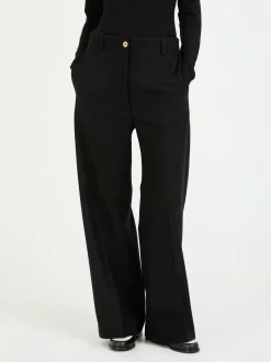Cashmere-Wollhose Schwarz