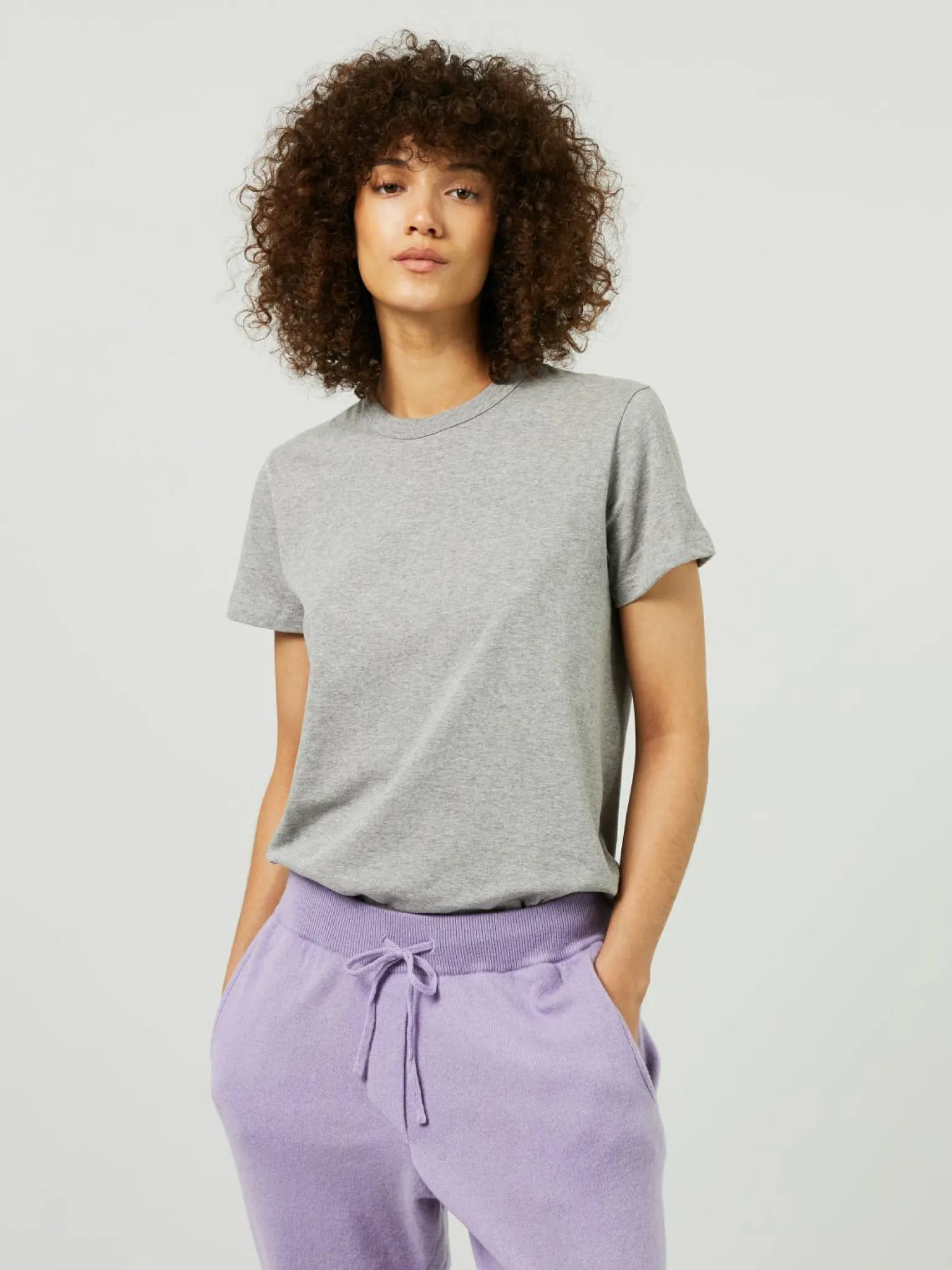 Cashmere-Woll-Loungepants Flieder