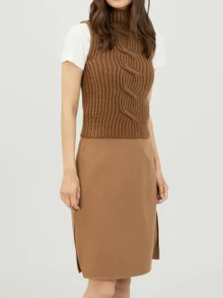 Cashmere-Woll-Minirock 'Annika' Braun