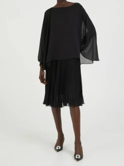 Chiffon-Kleid Schwarz