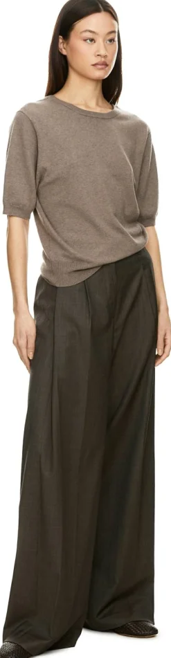 Chinohose 'Petra' aus Wolle Dunkelbraun