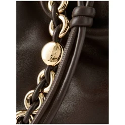 Clutch 'Flamenco Large' mit Kette Dark Brownie