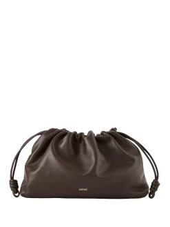 Clutch 'Flamenco Large' mit Kette Dark Brownie