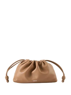 Clutch 'Flamenco Medium' mit Kette Mocha