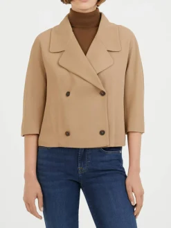 Cropped Blazer Beige