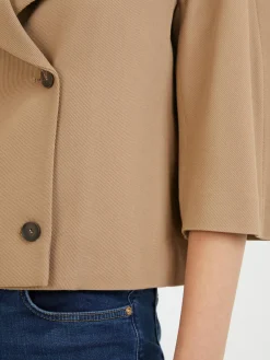 Cropped Blazer Beige