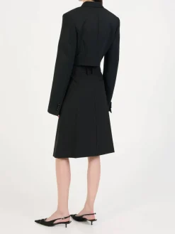 Cropped Boxy-Blazer Schwarz