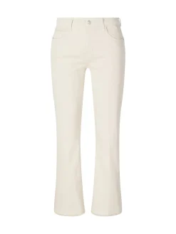 Cropped Flared-Leg-Jeans 'Francesca' Beige 