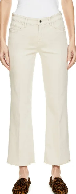 Cropped Flared-Leg-Jeans 'Francesca' Beige 