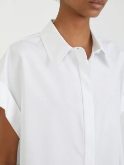 Cropped Hemd Weiß