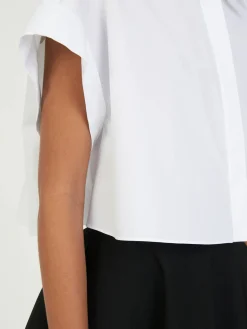 Cropped Hemd Weiß