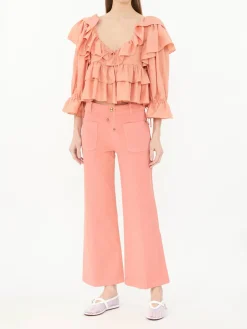 Cropped Hose Coral