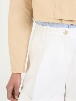 Cropped Jacke Khaki