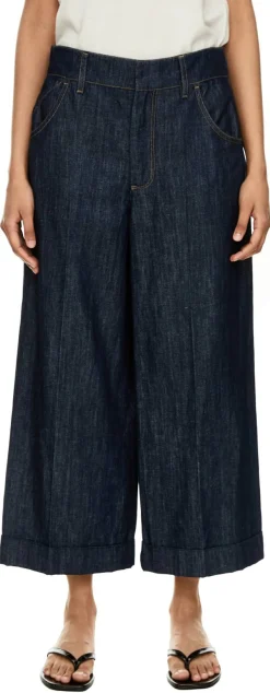 Cropped Jeans 'Efedra' Dunkelblau