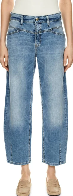 Cropped Jeans 'Elin' Mittelblau