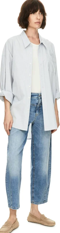 Cropped Jeans 'Elin' Mittelblau