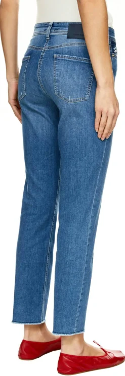 Cropped-Jeans 'Piper' Blau