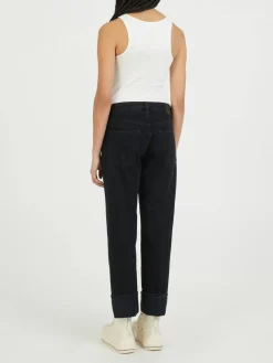 Cropped Jeans 'Romeo' Schwarz