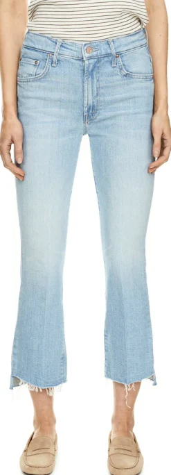 Cropped-Jeans 'The Insider Step Fray' Hellblau
