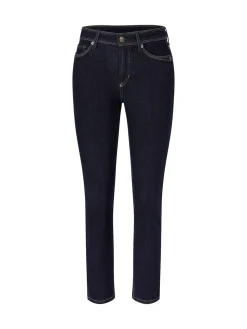 Cropped Slim-Fit Jeans 'Piper Short' Dunkelblau
