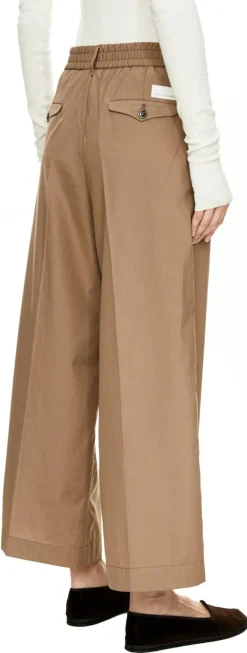 Cropped Stoffhose 'Astrid' Beige