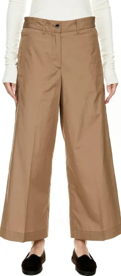 Cropped Stoffhose 'Astrid' Beige