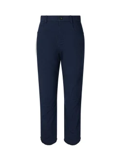 Cropped Stoffhose Marineblau