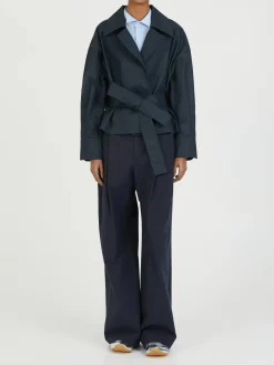 Cropped Trenchjacke 'Valentina' Marineblau