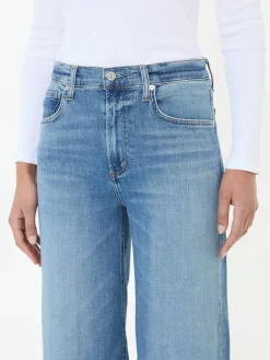Cropped Wide-Leg-Jeans 'Lyra' Hellblau