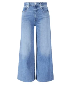 Cropped Wide-Leg-Jeans 'Lyra' Hellblau