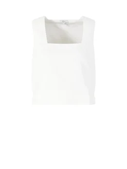 Crop-Top 'Akira' aus Leinen Weiß
