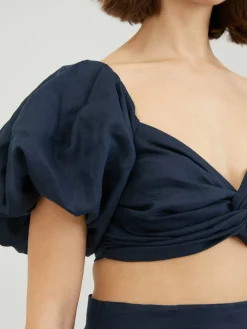 Crop-Top 'Anez' Marineblau