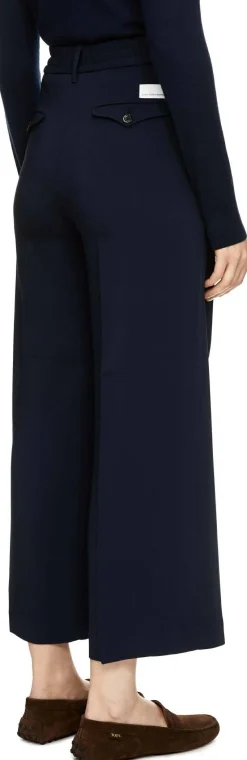 Crop Wollhose 'Astrid' Marineblau