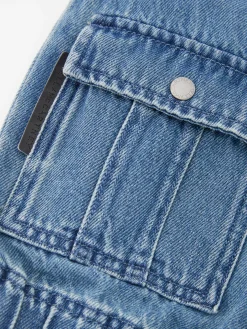 Denim Bomberjacke Mittelblau