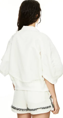 Denim-Jacke aus Twill in Weiß