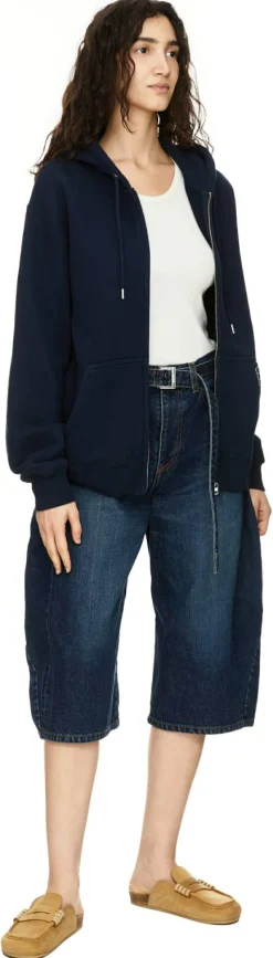Denim-Shorts in Mittelblau