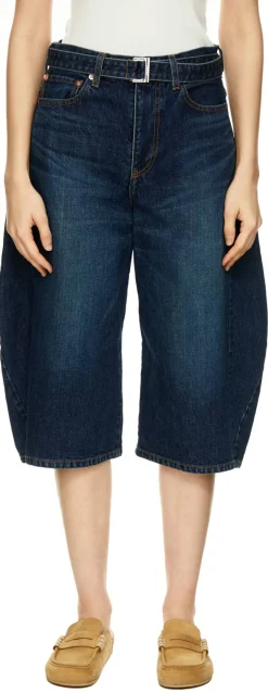 Denim-Shorts in Mittelblau
