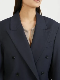 Doppelreihiger Blazer 'Pluto' Marineblau