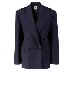 Doppelreihiger Blazer 'Pluto' Marineblau