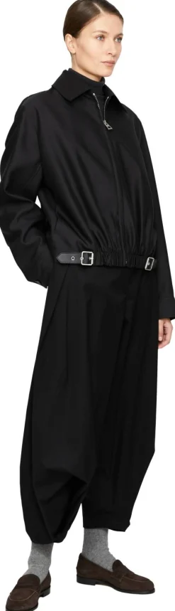 Drapierte Hose aus Baumwolle und Seide