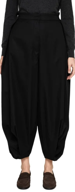 Drapierte Hose aus Baumwolle und Seide