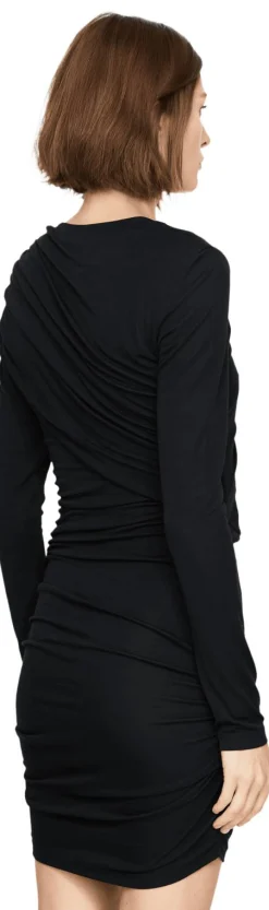 Drapiertes Minikleid 'Denise' Schwarz