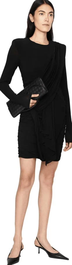 Drapiertes Minikleid 'Georgia' Schwarz