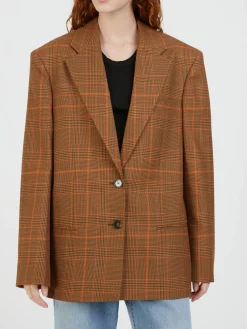 Einreihiger Wollblazer Orange