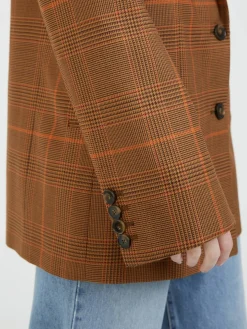 Einreihiger Wollblazer Orange