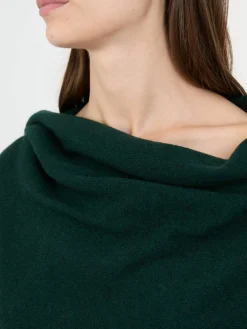 Einärmlige Cashmere-Stola Dunkelgrün